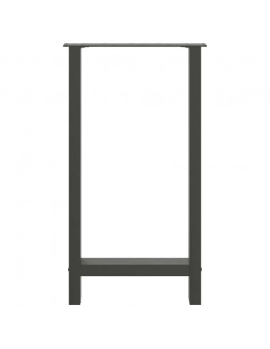 Gambe per tavolo da bar antracite 2 pz 50x(90-91) cm in acciaio