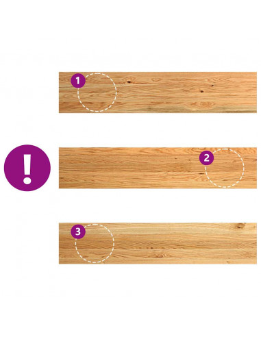 Gradini 8 pz Marrone Chiaro 120x30x2 cm Legno Massello Rovere