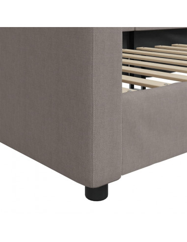 Letto da Giorno Tortora 80x200 cm in Tessuto