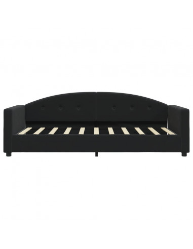 Letto da Giorno Nero 80x200 cm in Velluto