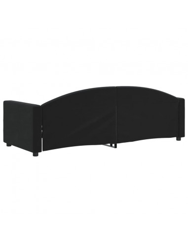 Letto da Giorno Nero 80x200 cm in Velluto