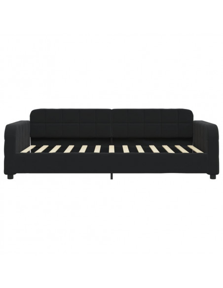 Letto da Giorno Nero 100x200 cm in Velluto