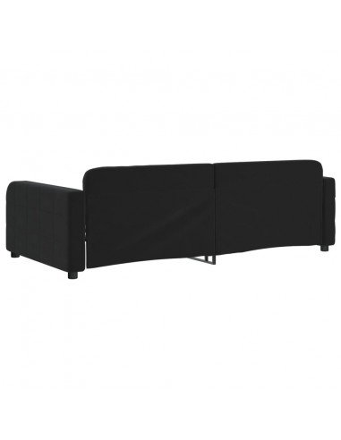 Letto da Giorno Nero 100x200 cm in Velluto