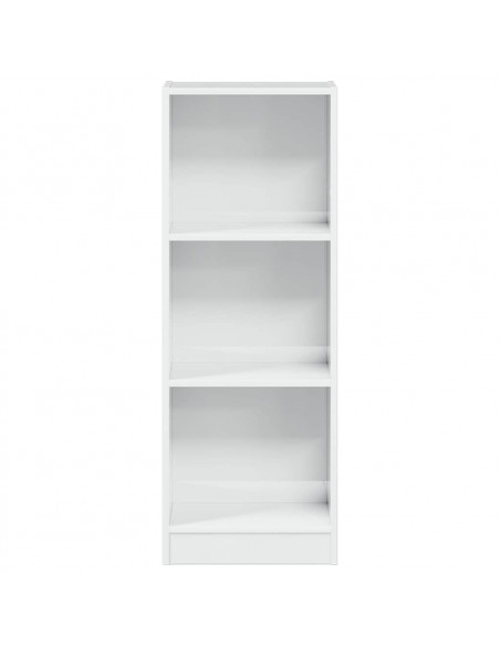 Libreria Bianco Lucido 40x24x109 cm in Legno Multistrato