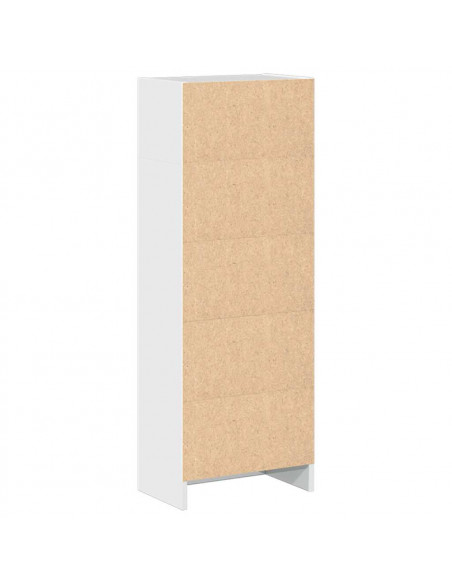 Libreria Bianco Lucido 40x24x109 cm in Legno Multistrato