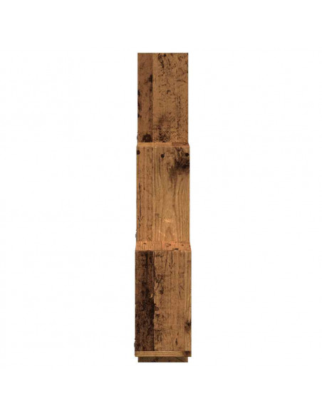 Mensola a Muro a Cubo Legno Antico 78x15x93cm Legno Multistrato