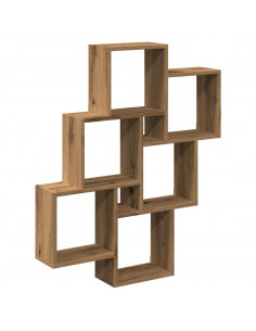 Mensola a Muro a Cubo Artigianale 78x15x93 cm Legno Multistrato
