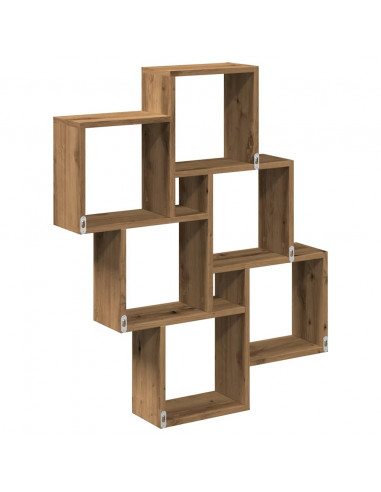 Mensola a Muro a Cubo Artigianale 78x15x93 cm Legno Multistrato