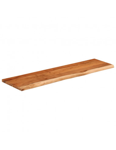 Mensola a Muro 90x30x3,8cm Rettangolare Legno Acacia Bordi Vivi