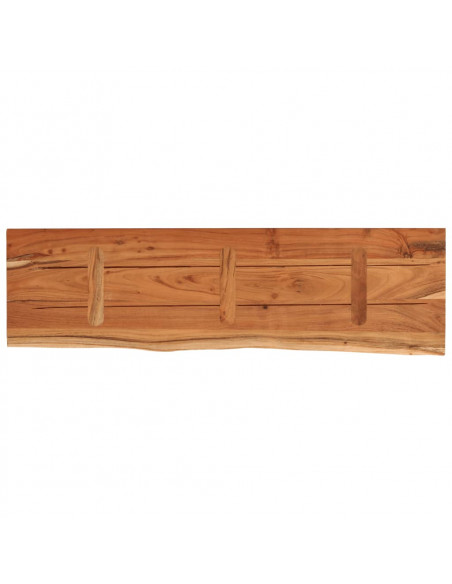 Mensola a Muro 90x30x3,8cm Rettangolare Legno Acacia Bordi Vivi