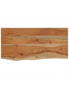 Mensola a Muro 60x30x3,8cm Rettangolare Legno Acacia Bordi Vivi
