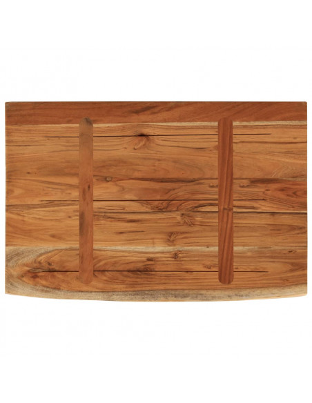 Mensola a Muro 50x30x3,8cm Rettangolare Legno Acacia Bordi Vivi
