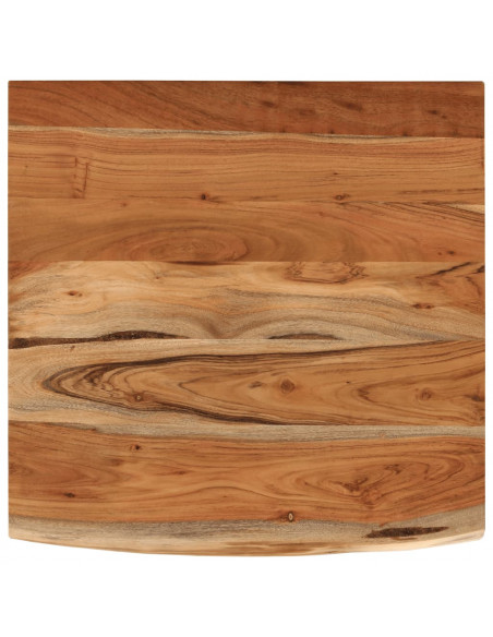 Mensola a Muro 40x40x3,8 cm Quadrata Massello Acacia Bordi Vivi