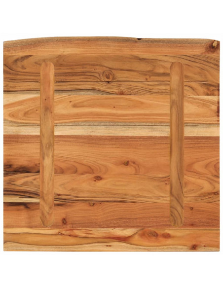 Mensola a Muro 40x40x3,8 cm Quadrata Massello Acacia Bordi Vivi