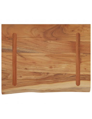 Mensola a Muro 40x30x3,8cm Rettangolare Legno Acacia Bordi Vivi