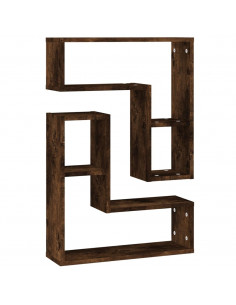 Mensole da Parete 2pz Rovere Fumo 50x15x50 cm Legno Multistrato