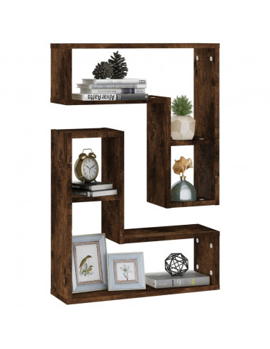 Mensole da Parete 2pz Rovere Fumo 50x15x50 cm Legno Multistrato