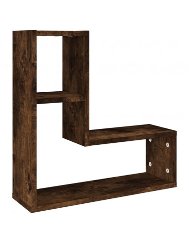 Mensole da Parete 2pz Rovere Fumo 50x15x50 cm Legno Multistrato