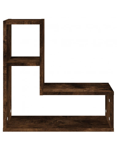 Mensole da Parete 2pz Rovere Fumo 50x15x50 cm Legno Multistrato