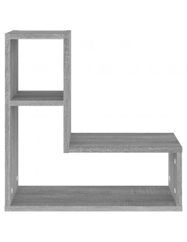 Mensole a Parete 2pz Grigio Sonoma 50x15x50cm Legno Multistrato