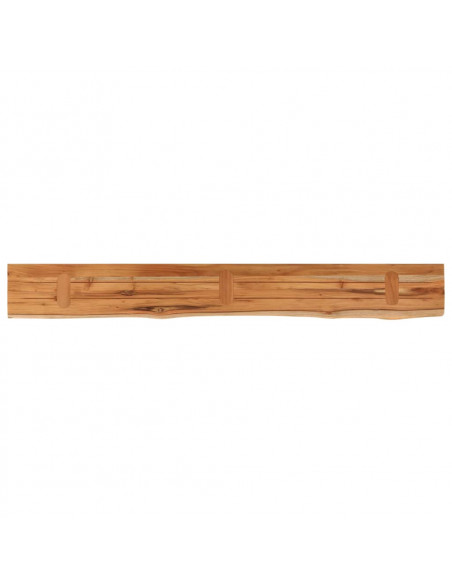 Mensola Muro 160x20x3,8cm Rettangolare Legno Acacia Bordi Vivi