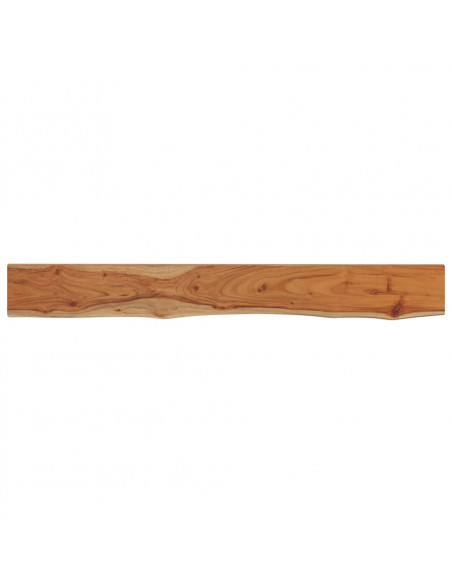 Mensola Muro 140x20x3,8cm Rettangolare Legno Acacia Bordi Vivi