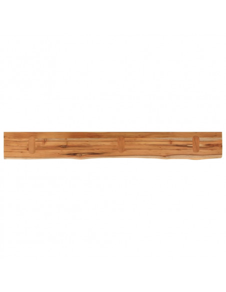 Mensola Muro 140x20x3,8cm Rettangolare Legno Acacia Bordi Vivi