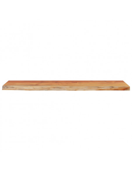 Mensola Muro 120x30x3,8cm Rettangolare Legno Acacia Bordi Vivi
