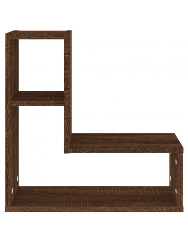 Mensole Parete 2pz Rovere Marrone 50x15x50 cm Legno Multistrato