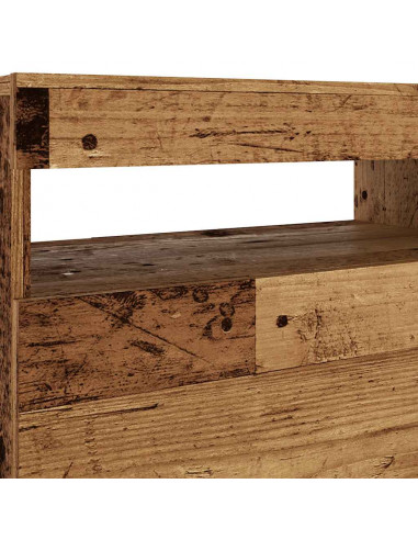 Mobile Porta TV con LED Legno Antico 120x35x40 cm Multistrato