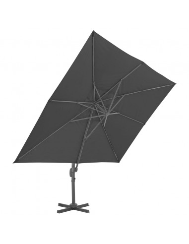 Ombrellone a Sbalzo Palo in Alluminio 400x300 cm Antracite
