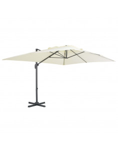 Ombrellone a Sbalzo con Palo in Alluminio 400x300 cm Sabbia