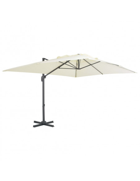 Ombrellone a Sbalzo con Palo in Alluminio 400x300 cm Sabbia