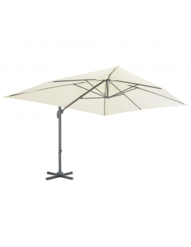 Ombrellone a Sbalzo con Palo in Alluminio 400x300 cm Sabbia