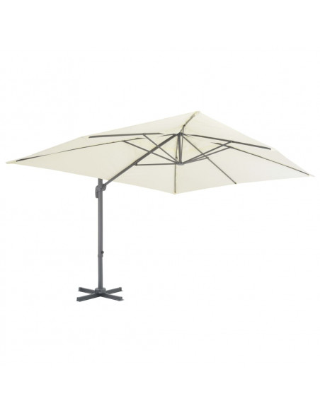 Ombrellone a Sbalzo con Palo in Alluminio 400x300 cm Sabbia