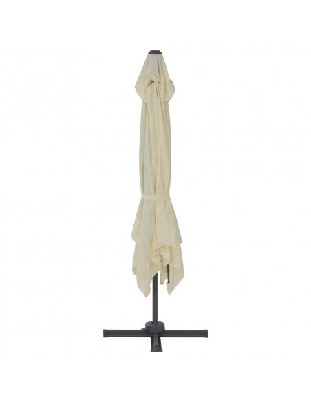 Ombrellone a Sbalzo con Palo in Alluminio 300x300 cm Sabbia
