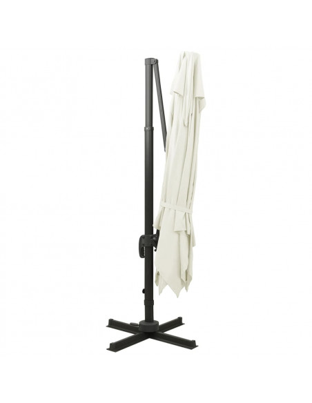 Ombrellone a Sbalzo con Doppia Copertura 300x300 cm Sabbia