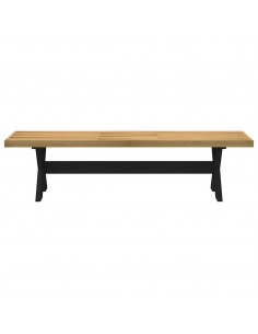 Panca Pranzo NOAIN Gambe a Forma X 180x40x45 cm Legno Massello 2