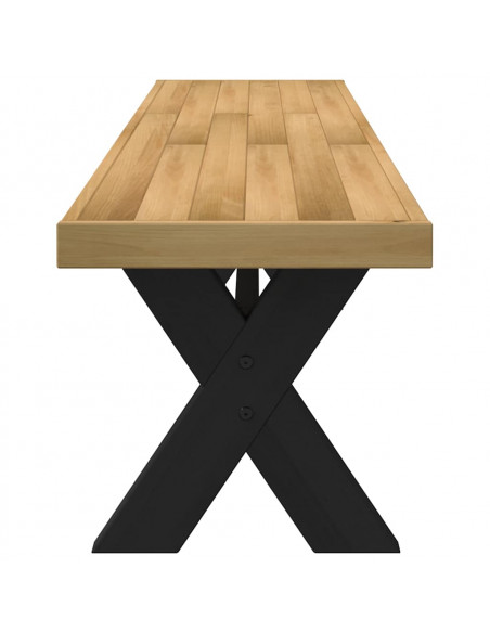 Panca Pranzo NOAIN Gambe a Forma X 180x40x45 cm Legno Massello