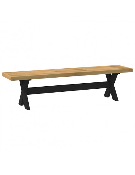 Panca Pranzo NOAIN Gambe a Forma X 180x40x45 cm Legno Massello