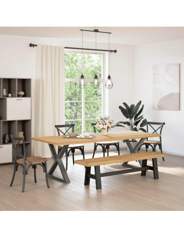 Panca Pranzo NOAIN Gambe a Forma A 180x40x45 cm Legno Massello