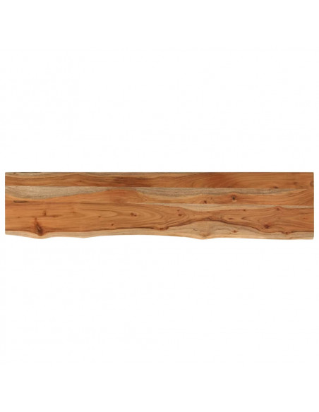 Piano Tavolo 160x30x3,8 cm Rettangolare Legno Acacia Bordi Vivi