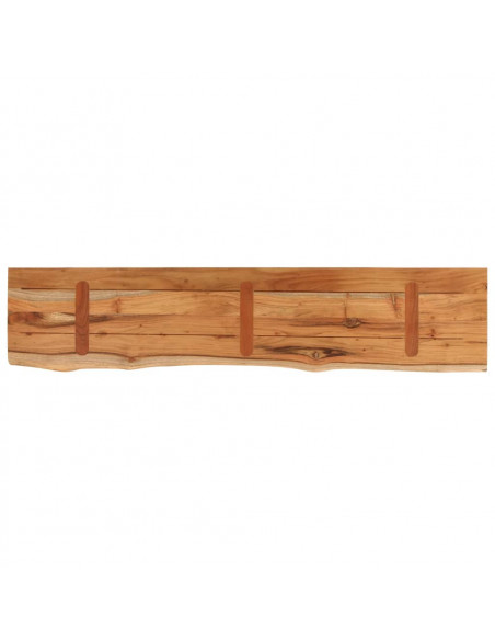 Piano Tavolo 160x30x3,8 cm Rettangolare Legno Acacia Bordi Vivi