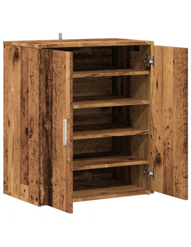 Scarpiera Legno Vecchio 60x35x70 cm in Legno Multistrato