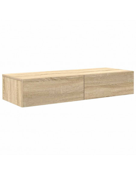 Scaffale a Parete con Cassetti Sonoma 100x36x19cm in Truciolato