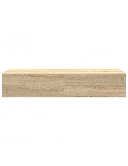Scaffale a Parete con Cassetti Sonoma 100x36x19cm in Truciolato