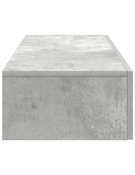 Scaffale a Parete con Cassetti Grigio 100x36x19cm in Truciolato