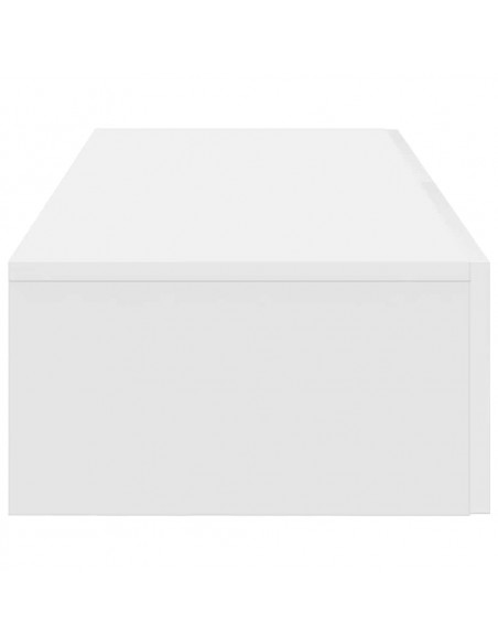 Scaffale a Parete con Cassetti Bianco 100x36x19cm in Truciolato