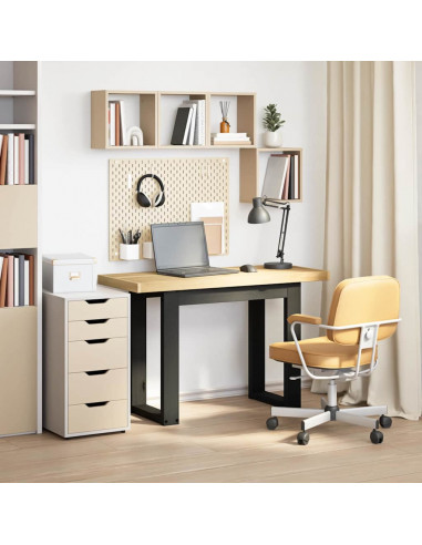 Scrivania NOAIN Gambe a Forma di U 120x50x75 cm Legno Massello