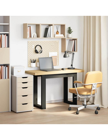 Scrivania NOAIN Gambe a Forma di U 120x50x75 cm Legno Massello